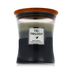 WoodWick Trilogy Medium Hourglass Candles Scented Candle Warm Woods 275 g