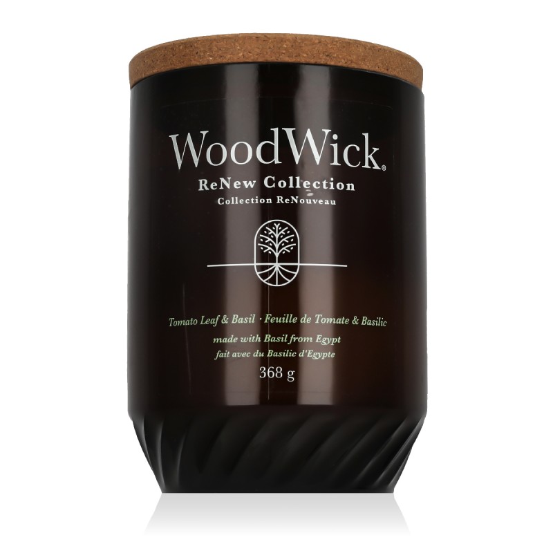 WoodWick ReNew Collection Scented candle Tomato Leaf & Basil 368 g