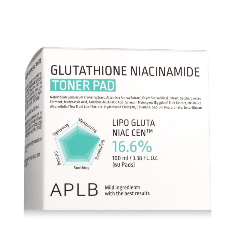 APLB Glutathione Niacinamide 16.6% Toner Pad 60 pcs